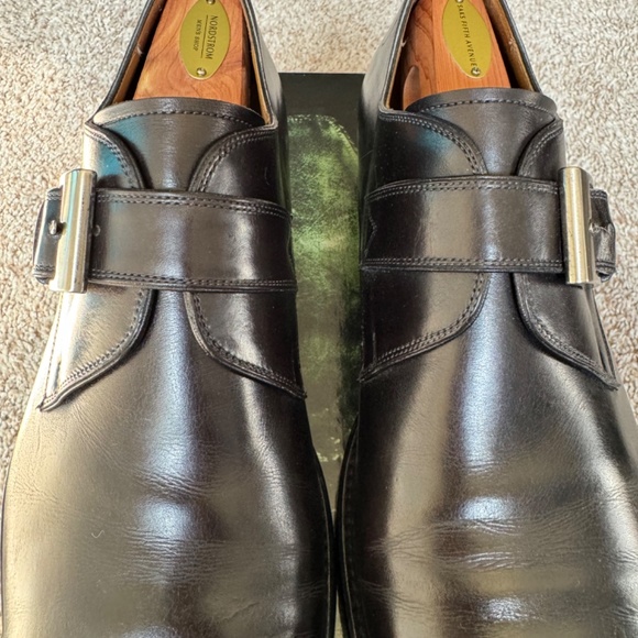 MAGNANNI GREY (CHARCOAL) MEDALLION PLAIN TOE MONK STRAP - Picture 3 of 9